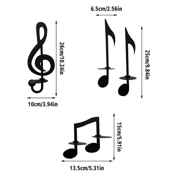 Kerzenleuchter mit Musiknoten